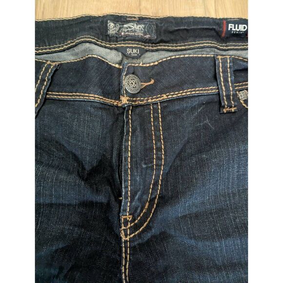 Sz 20/L 30 Silver Aiko Mid Rise Straight Leg Jeans Plus Size - Picture 2 of 10